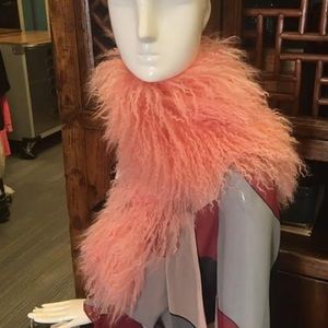 NWT Lamb Shearling Boa Scarf
